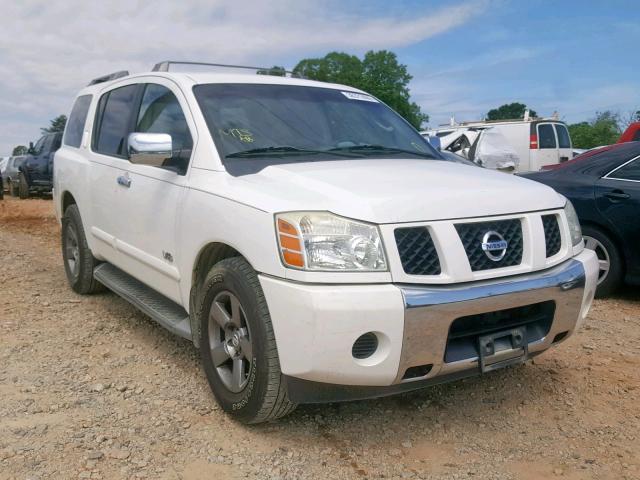 5N1AA08A35N701197 - 2005 NISSAN ARMADA SE WHITE photo 1