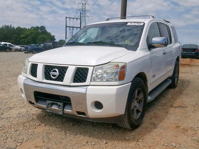 5N1AA08A35N701197 - 2005 NISSAN ARMADA SE WHITE photo 2