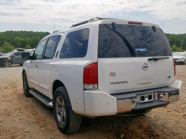 5N1AA08A35N701197 - 2005 NISSAN ARMADA SE WHITE photo 3