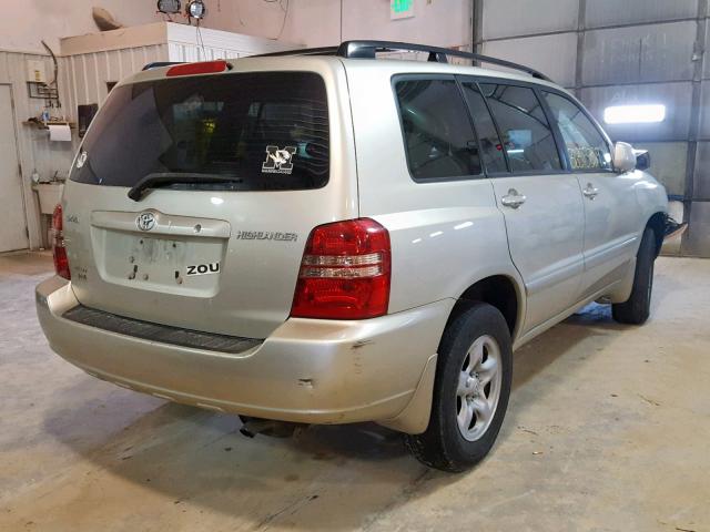 JTEHD21A630024491 - 2003 TOYOTA HIGHLANDER CREAM photo 4