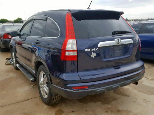 5J6RE3H72BL055833 - 2011 HONDA CR-V EXL BLUE photo 3