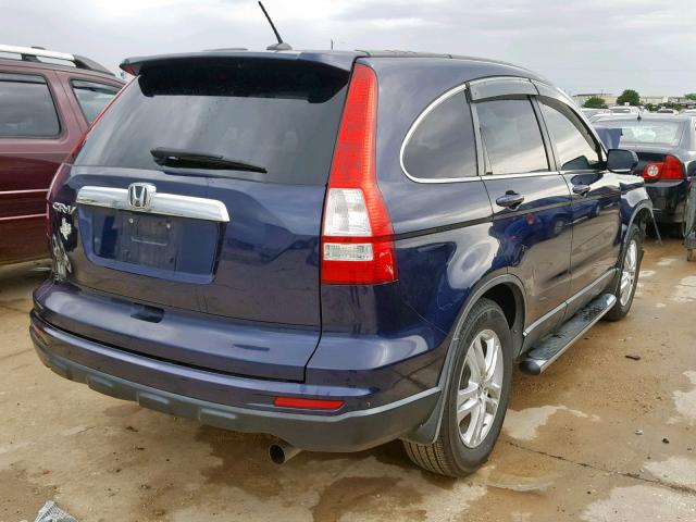 5J6RE3H72BL055833 - 2011 HONDA CR-V EXL BLUE photo 4