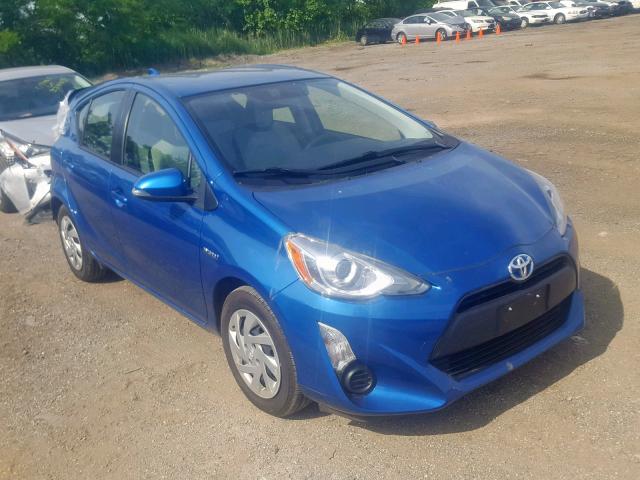 JTDKDTB31F1113870 - 2015 TOYOTA PRIUS C BLUE photo 1