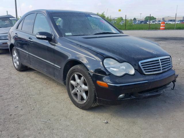 WDBRF61J22F287470 - 2002 MERCEDES-BENZ C 240 BLACK photo 1