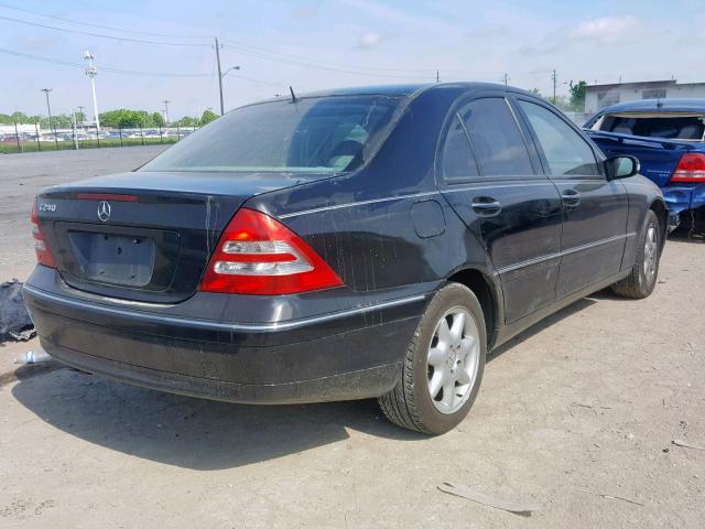 WDBRF61J22F287470 - 2002 MERCEDES-BENZ C 240 BLACK photo 4