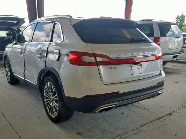 2LMPJ6LR2HBL47087 - 2017 LINCOLN MKX RESERV WHITE photo 3