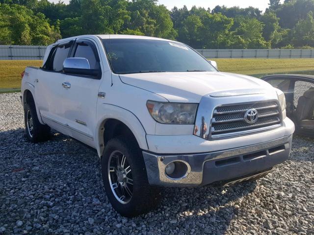 5TBDV541X7S476307 - 2007 TOYOTA TUNDRA CRE WHITE photo 1