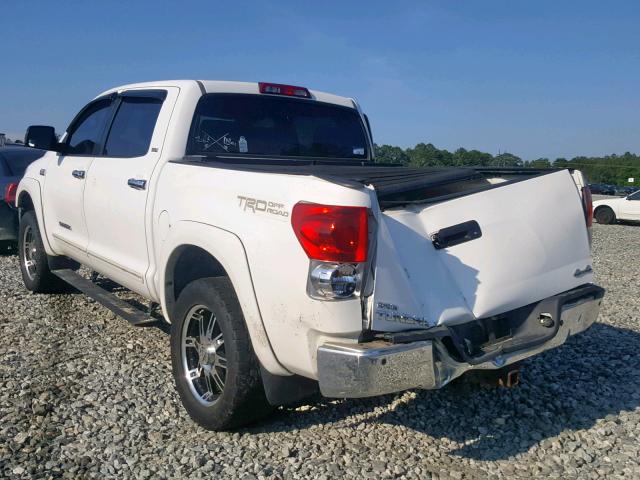 5TBDV541X7S476307 - 2007 TOYOTA TUNDRA CRE WHITE photo 3