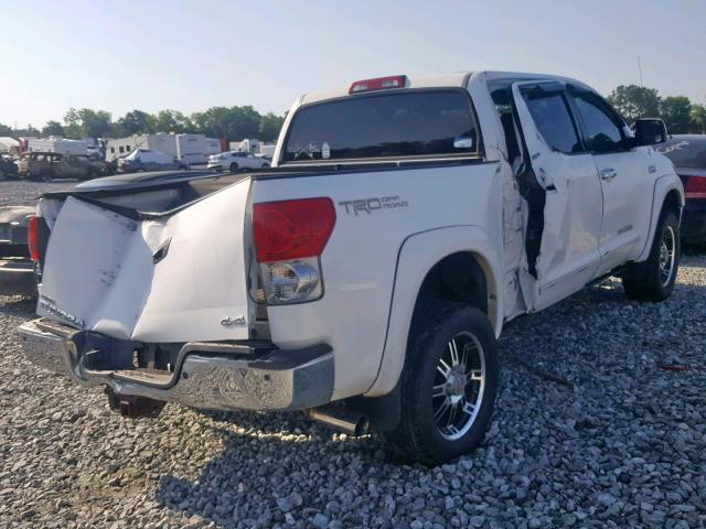 5TBDV541X7S476307 - 2007 TOYOTA TUNDRA CRE WHITE photo 4