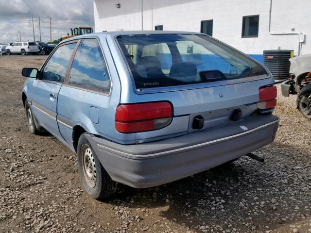 3MABM1156JR638381 - 1988 MERCURY TRACER BLUE photo 3