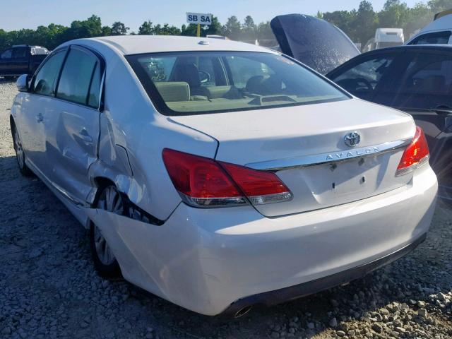 4T1BK3DB1BU439165 - 2011 TOYOTA AVALON BAS WHITE photo 3