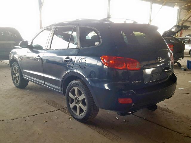 5NMSH13E07H023271 - 2007 HYUNDAI SANTA FE S BLUE photo 3