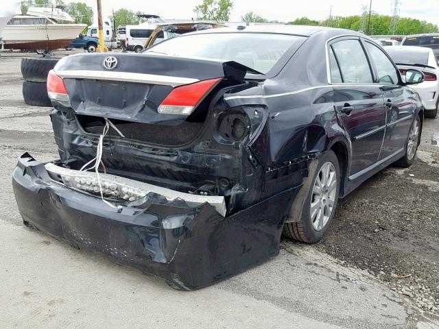 4T1BK3DB1BU376276 - 2011 TOYOTA AVALON BAS BLACK photo 4