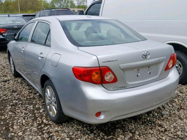 JTDBL40E99J021889 - 2009 TOYOTA COROLLA BA SILVER photo 3