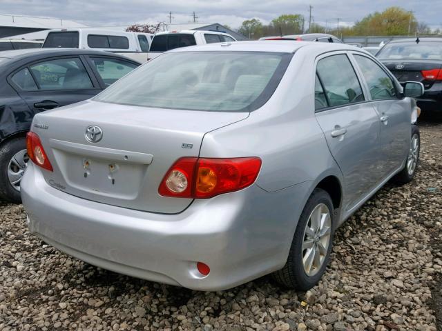 JTDBL40E99J021889 - 2009 TOYOTA COROLLA BA SILVER photo 4