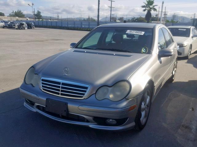 WDBRF40J95F599201 - 2005 MERCEDES-BENZ C 230K SPO GRAY photo 2