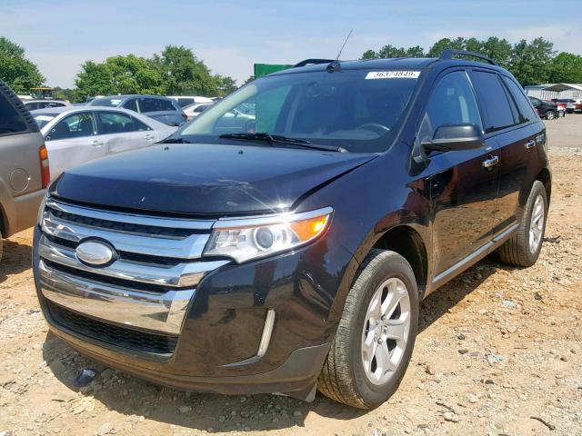 2FMDK3JC5BBA91205 - 2011 FORD EDGE SEL BLACK photo 2