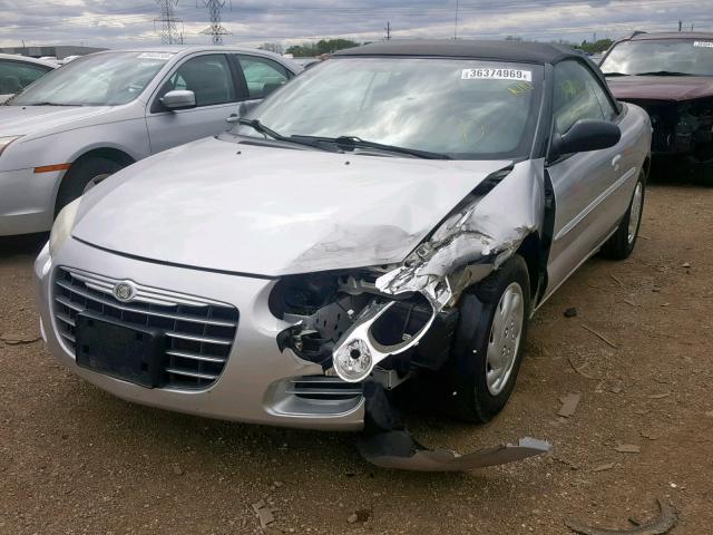 1C3EL45RX4N201445 - 2004 CHRYSLER SEBRING LX SILVER photo 2