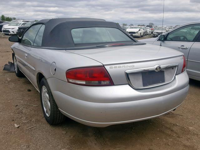 1C3EL45RX4N201445 - 2004 CHRYSLER SEBRING LX SILVER photo 3