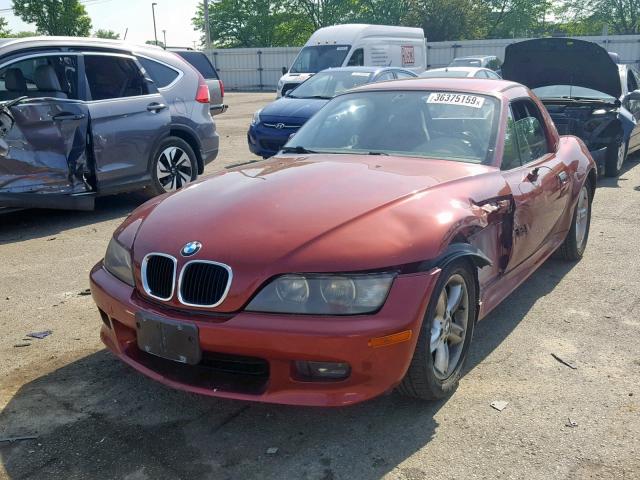 4USCH934XYLG04834 - 2000 BMW Z3 2.3 RED photo 2