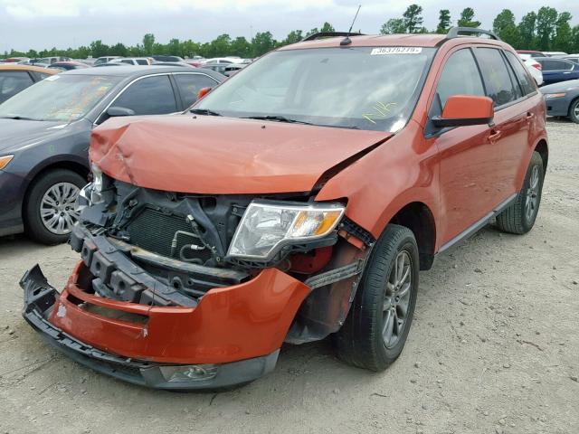 2FMDK48C48BB30984 - 2008 FORD EDGE SEL ORANGE photo 2