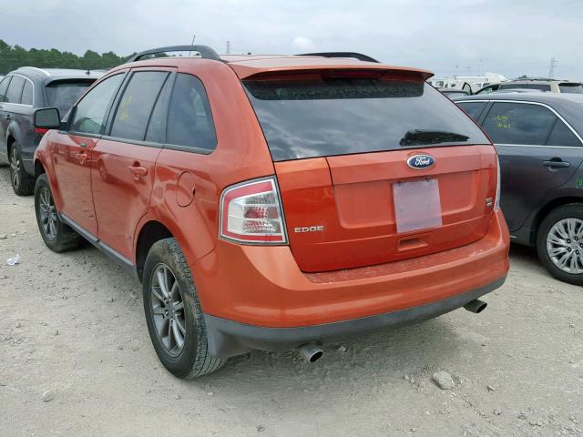 2FMDK48C48BB30984 - 2008 FORD EDGE SEL ORANGE photo 3