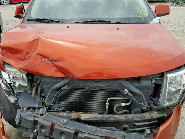 2FMDK48C48BB30984 - 2008 FORD EDGE SEL ORANGE photo 7