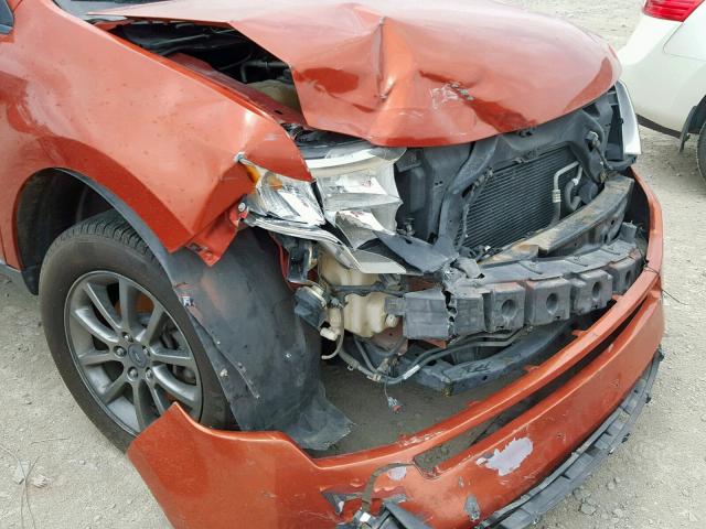 2FMDK48C48BB30984 - 2008 FORD EDGE SEL ORANGE photo 9