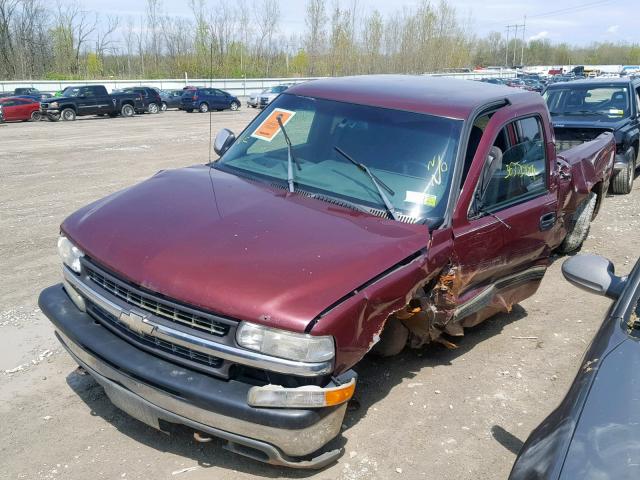 2GCEK19T211317223 - 2001 CHEVROLET SILVERADO RED photo 2