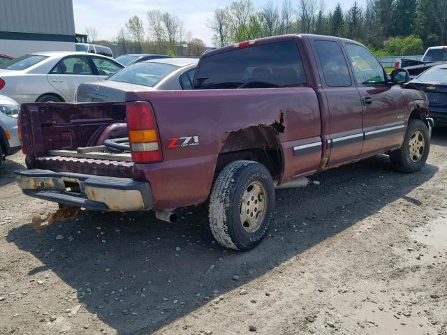 2GCEK19T211317223 - 2001 CHEVROLET SILVERADO RED photo 4