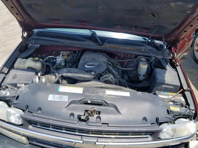 2GCEK19T211317223 - 2001 CHEVROLET SILVERADO RED photo 7