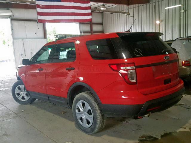 1FM5K8AR8DGB00156 - 2013 FORD EXPLORER P RED photo 3