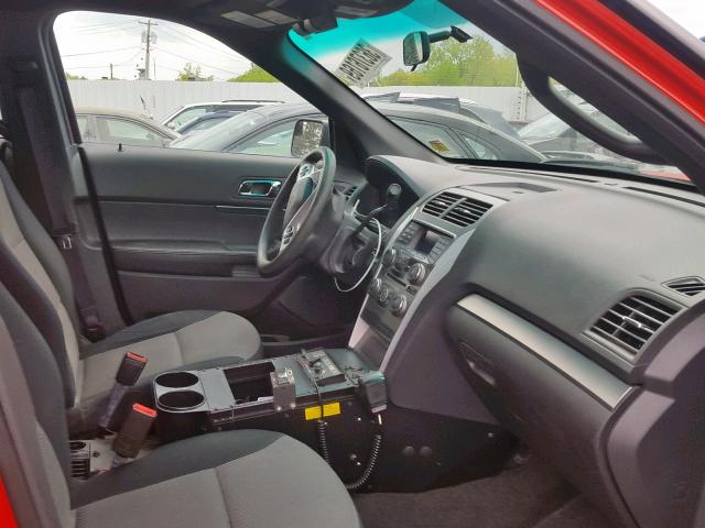 1FM5K8AR8DGB00156 - 2013 FORD EXPLORER P RED photo 5