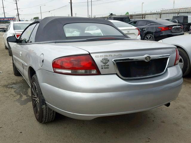 1C3EL55R04N128334 - 2004 CHRYSLER SEBRING LX SILVER photo 3