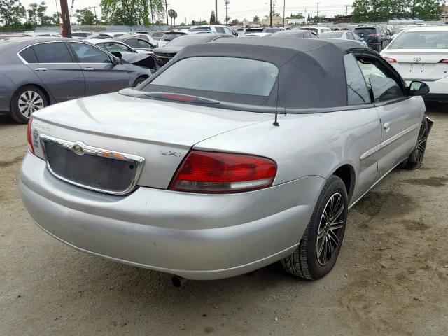 1C3EL55R04N128334 - 2004 CHRYSLER SEBRING LX SILVER photo 4