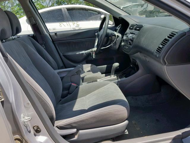 2HGES26754H602296 - 2004 HONDA CIVIC EX SILVER photo 5