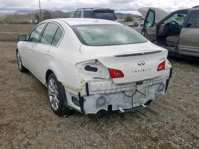 JN1CV6AP0BM509257 - 2011 INFINITI G37 BASE WHITE photo 3