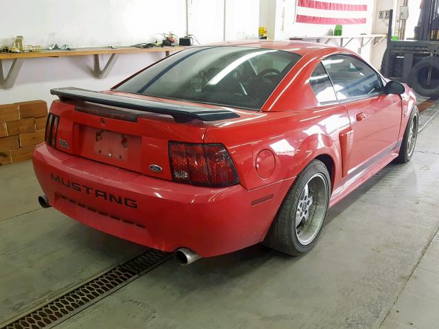 1FAFP42R63F445861 - 2003 FORD MUSTANG MA RED photo 4