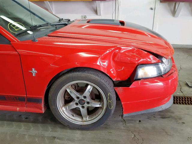 1FAFP42R63F445861 - 2003 FORD MUSTANG MA RED photo 9
