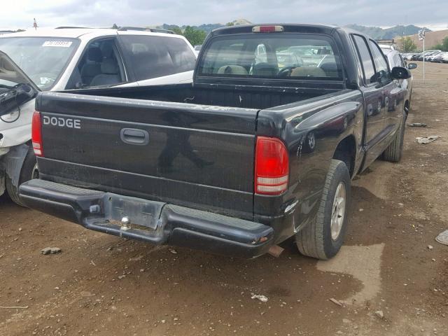 1B7HL38X22S694677 - 2002 DODGE DAKOTA QUA BLACK photo 4