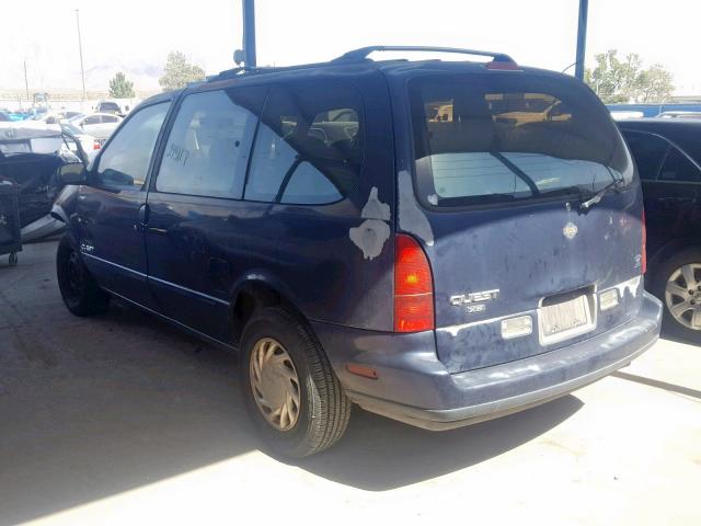 4N2DN11WXSD844938 - 1995 NISSAN QUEST XE BLUE photo 3