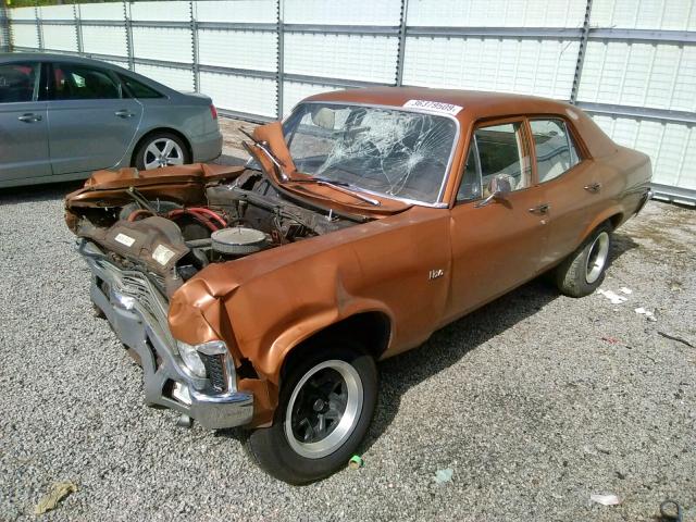 1X69D2W184425 - 1972 CHEVROLET NOVA GOLD photo 2