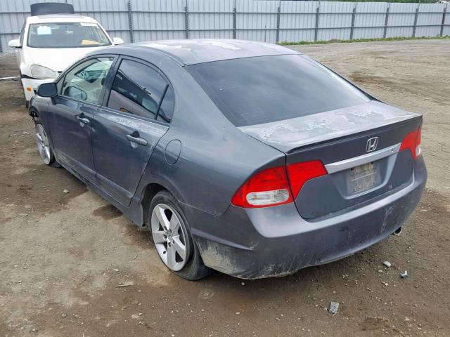 2HGFA16629H534071 - 2009 HONDA CIVIC LX-S Մոխրագույն լուսանկար 3
