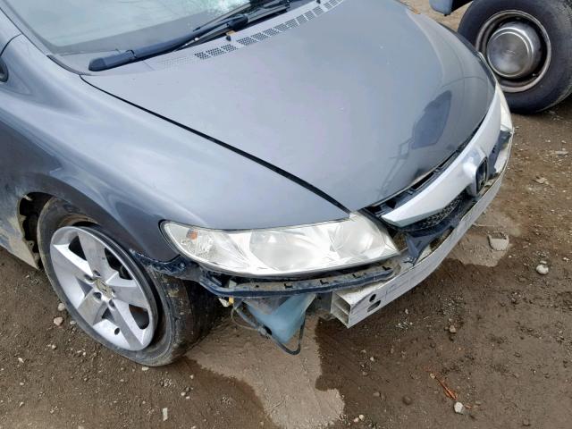 2HGFA16629H534071 - 2009 HONDA CIVIC LX-S Մոխրագույն լուսանկար 9