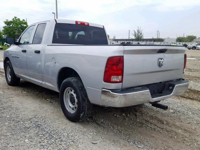 1C6RD6FK6CS117640 - 2012 DODGE RAM 1500 S SILVER photo 3