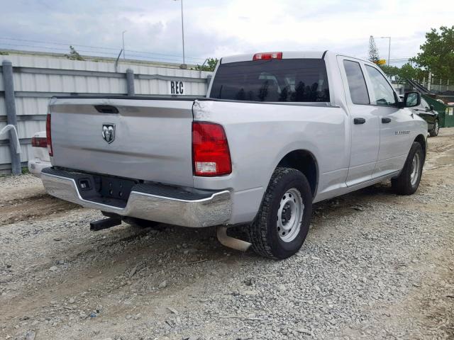 1C6RD6FK6CS117640 - 2012 DODGE RAM 1500 S SILVER photo 4