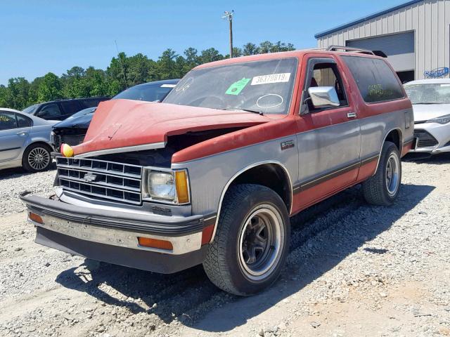 1GNCS18Z8J0179879 - 1988 CHEVROLET BLAZER S10 RED photo 2