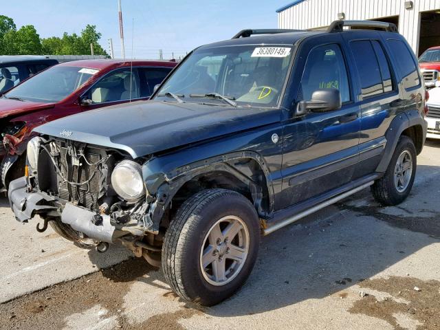 1J4GL38K45W727279 - 2005 JEEP LIBERTY RE GREEN photo 2