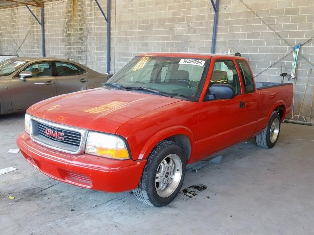 1GTCS19H638226328 - 2003 GMC SONOMA RED photo 2