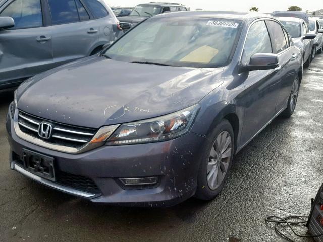 1HGCR2F81DA005608 - 2013 HONDA ACCORD EXL WHITE photo 2